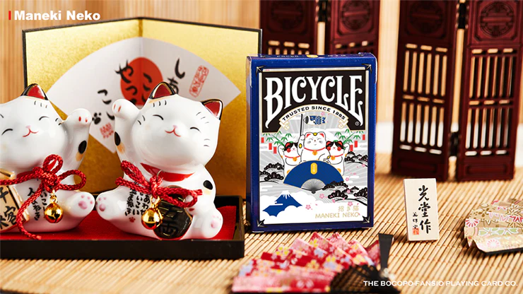 Maneki Neko Blue Bicycle Playing Cards - Image 7
