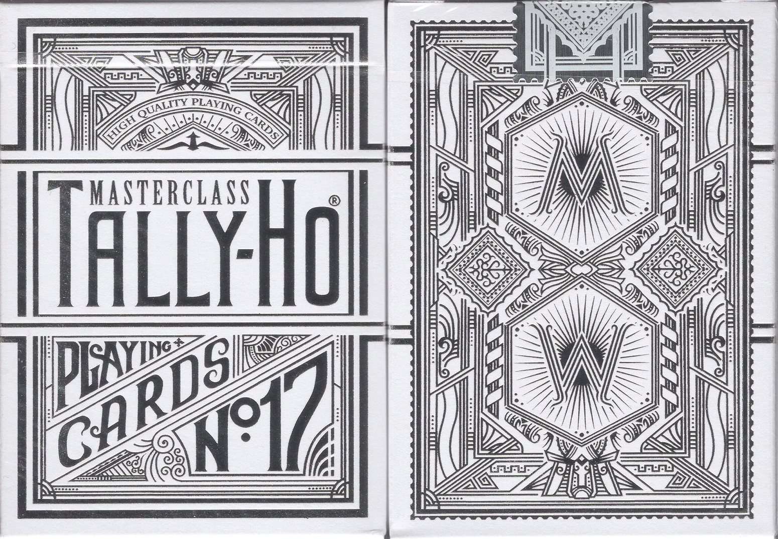 Masterclass Tally-Ho Playing Cards - Black & White - Image 3