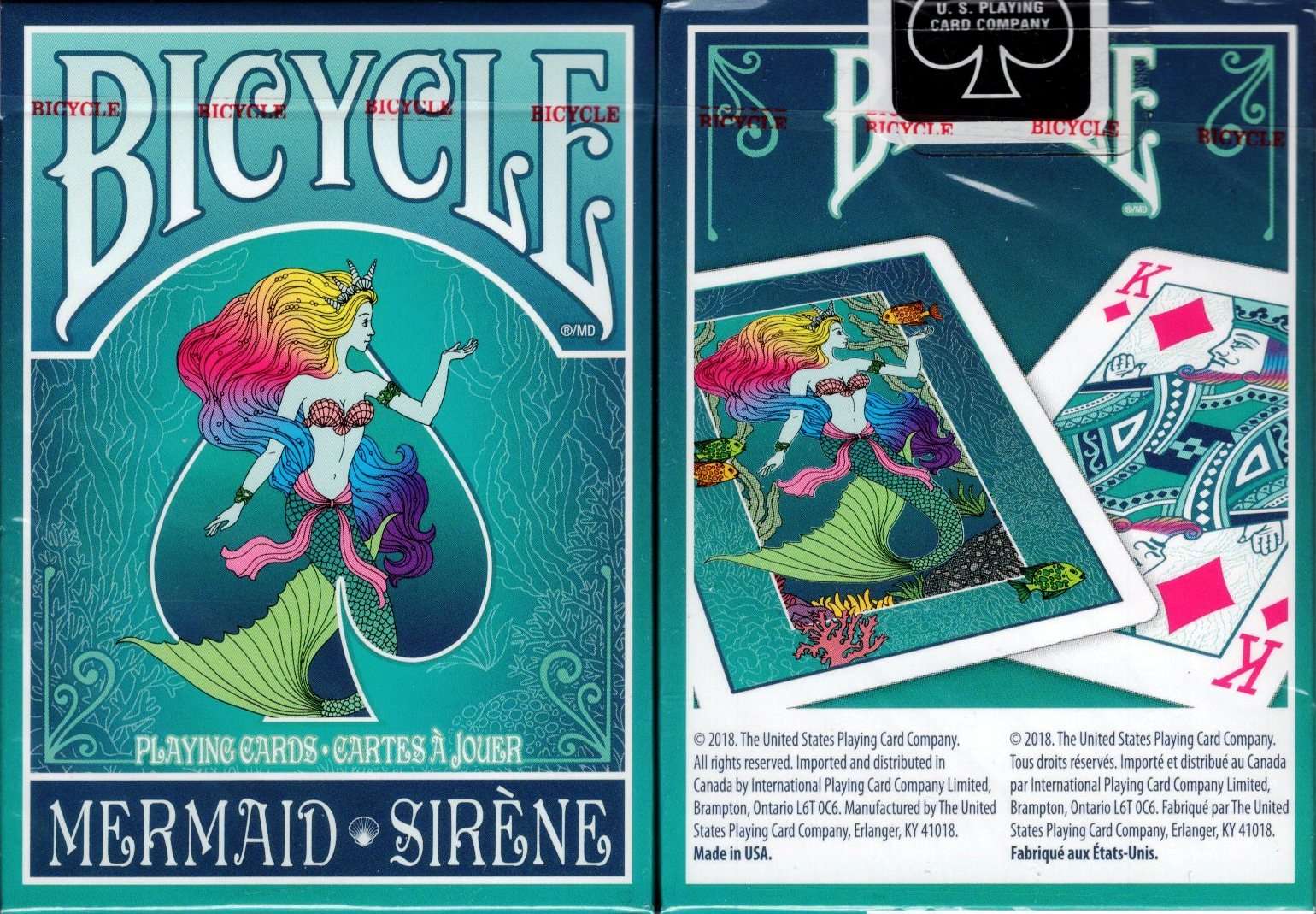 Mermaid Bicycle Playing Cards - Image 3