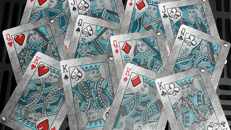 Metal Rider Back Blue Bicycle Playing Cards - Image 2