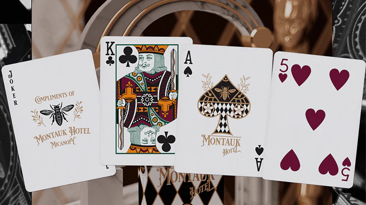 Montauk Hotel Burgundy Playing Cards USPCC - Image 3