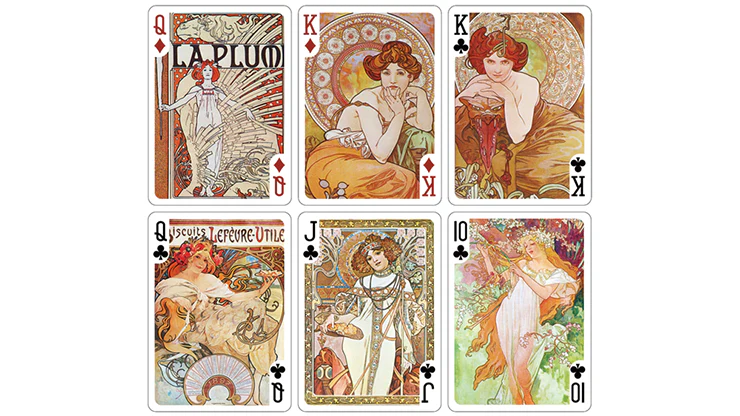 Mucha Princess Hyacinth Silver Playing Cards TCC - Image 2