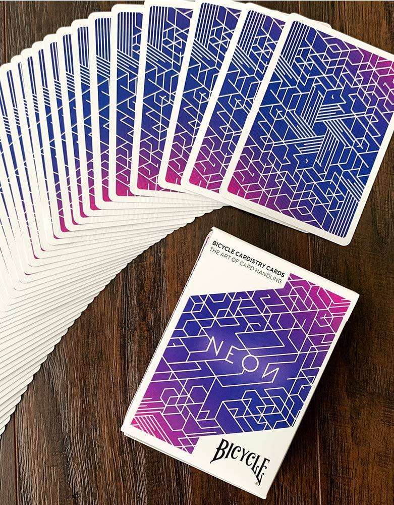 Neon Blue Aurora Bicycle Cardistry Cards - Image 4