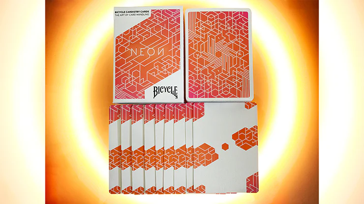 Neon Orange Bump Bicycle Cardistry Cards - Image 4