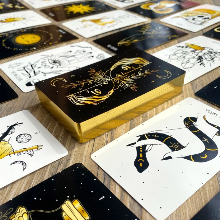 New Moon Tarot Deck - Gold Gilded - Image 2