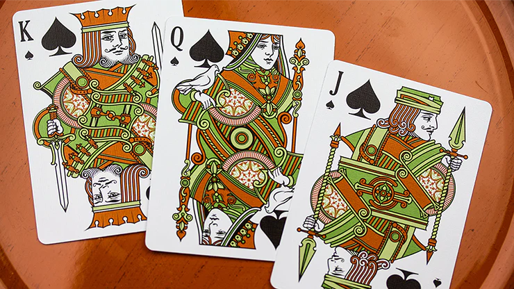 Olive Tally-Ho Playing Cards - Image 2
