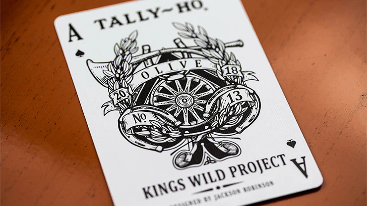 Olive Tally-Ho Playing Cards - Image 3