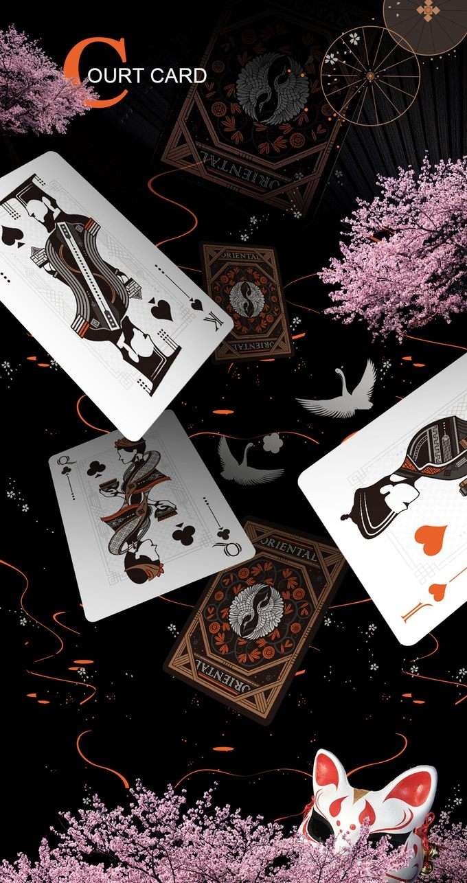 Oriental Memory Playing Cards 2 Deck Set USPCC - Image 4
