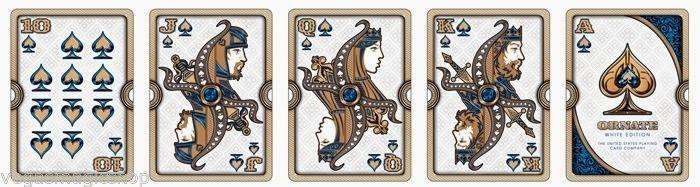 Ornate White Sapphire Playing Cards Deck USPCC - Image 2