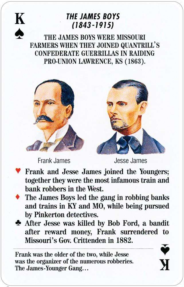 Outlaws of the Old West Playing Cards USGS - Image 4