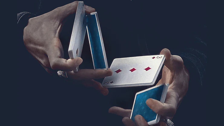 Oxalis Teal Playing Cards USPCC - Image 3