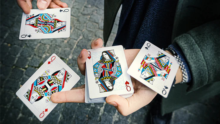 Oxalis Teal Playing Cards USPCC - Image 4