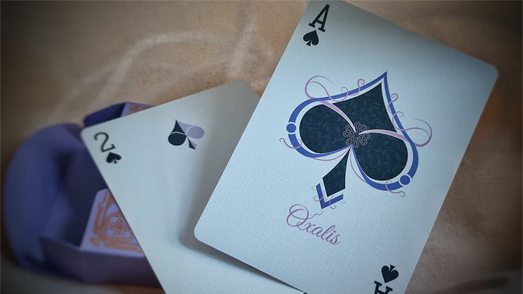 Oxalis V3 Purple Holo Special Edition Playing Cards by WJPC - Image 6