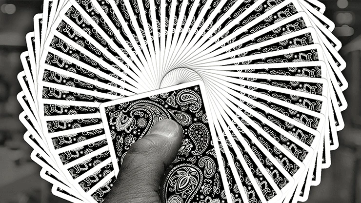Paisley Black Marked Playing Cards USPCC - Image 4