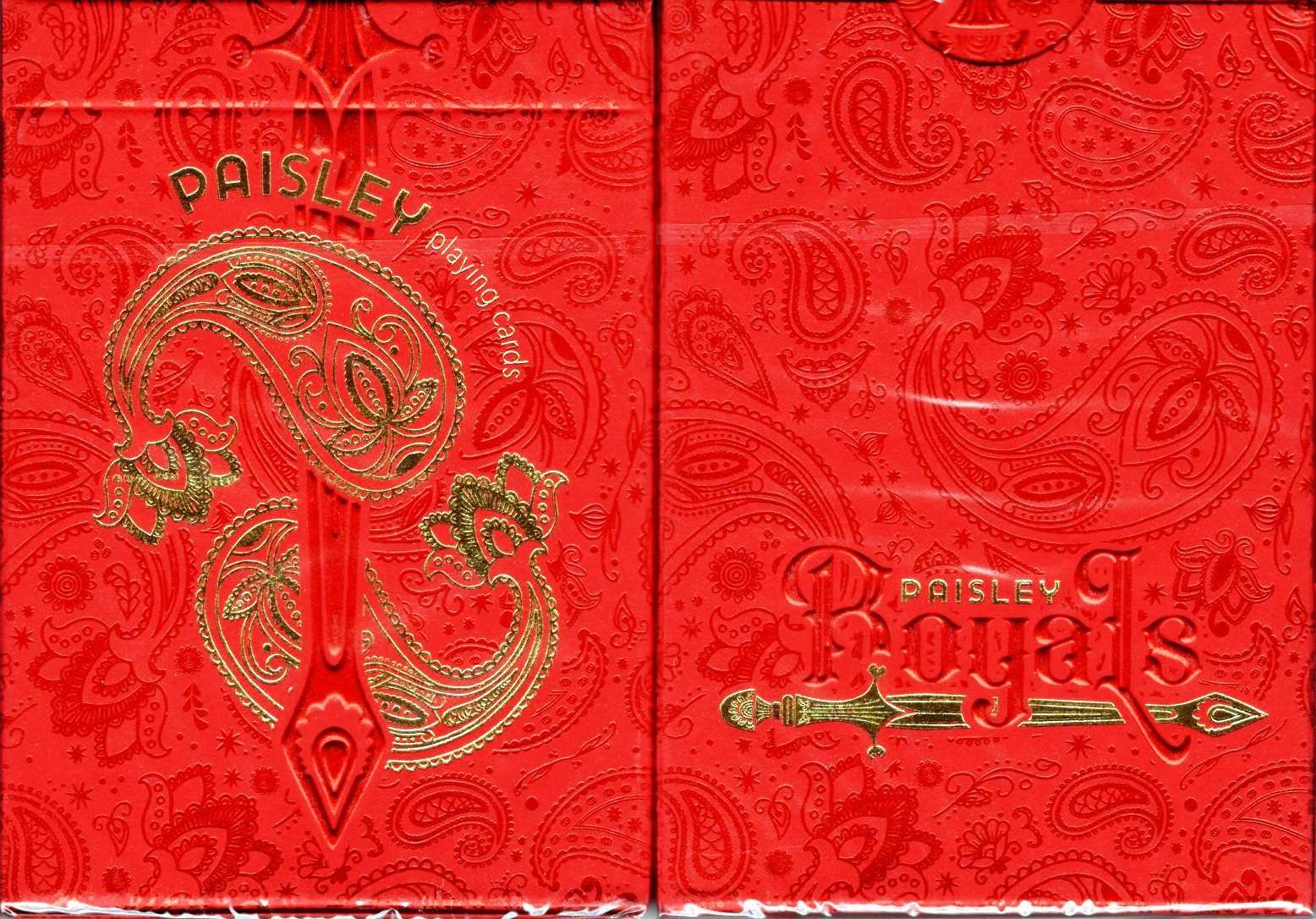 Paisley Royals Red Playing Cards USPCC