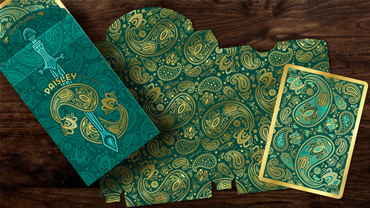 Paisley Royals Teal Playing Cards USPCC - Image 3