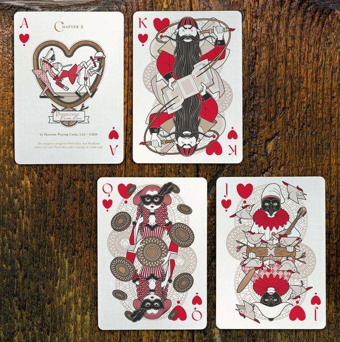 Pinocchio Vermilion Red Playing Cards USPCC - Image 6