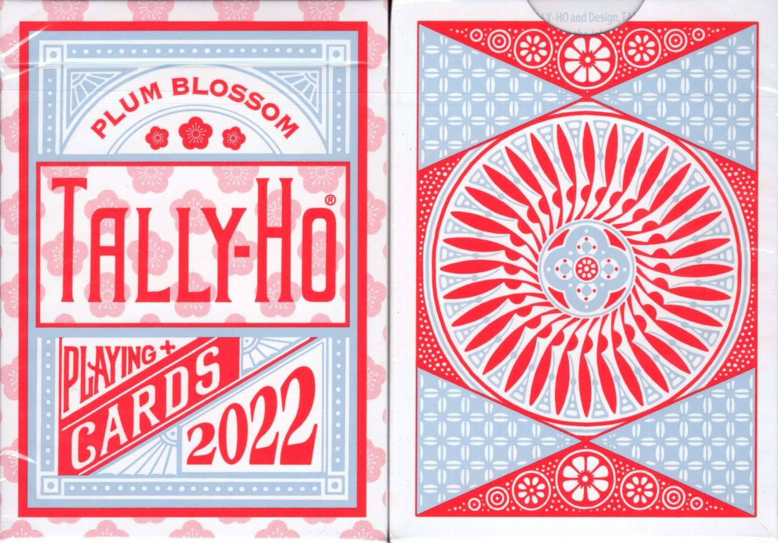 Plum Blossom Tally-Ho Playing Cards