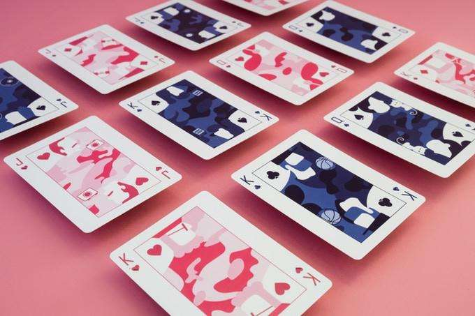 POP CAMO Pink Gilded Playing Cards USPCC - Image 5