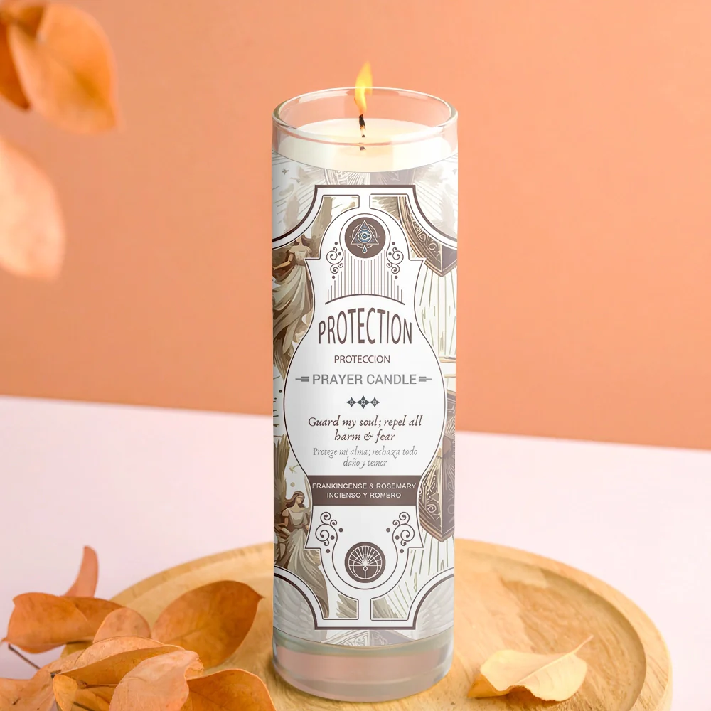 Protection Prayer Candle 8" - Image 2