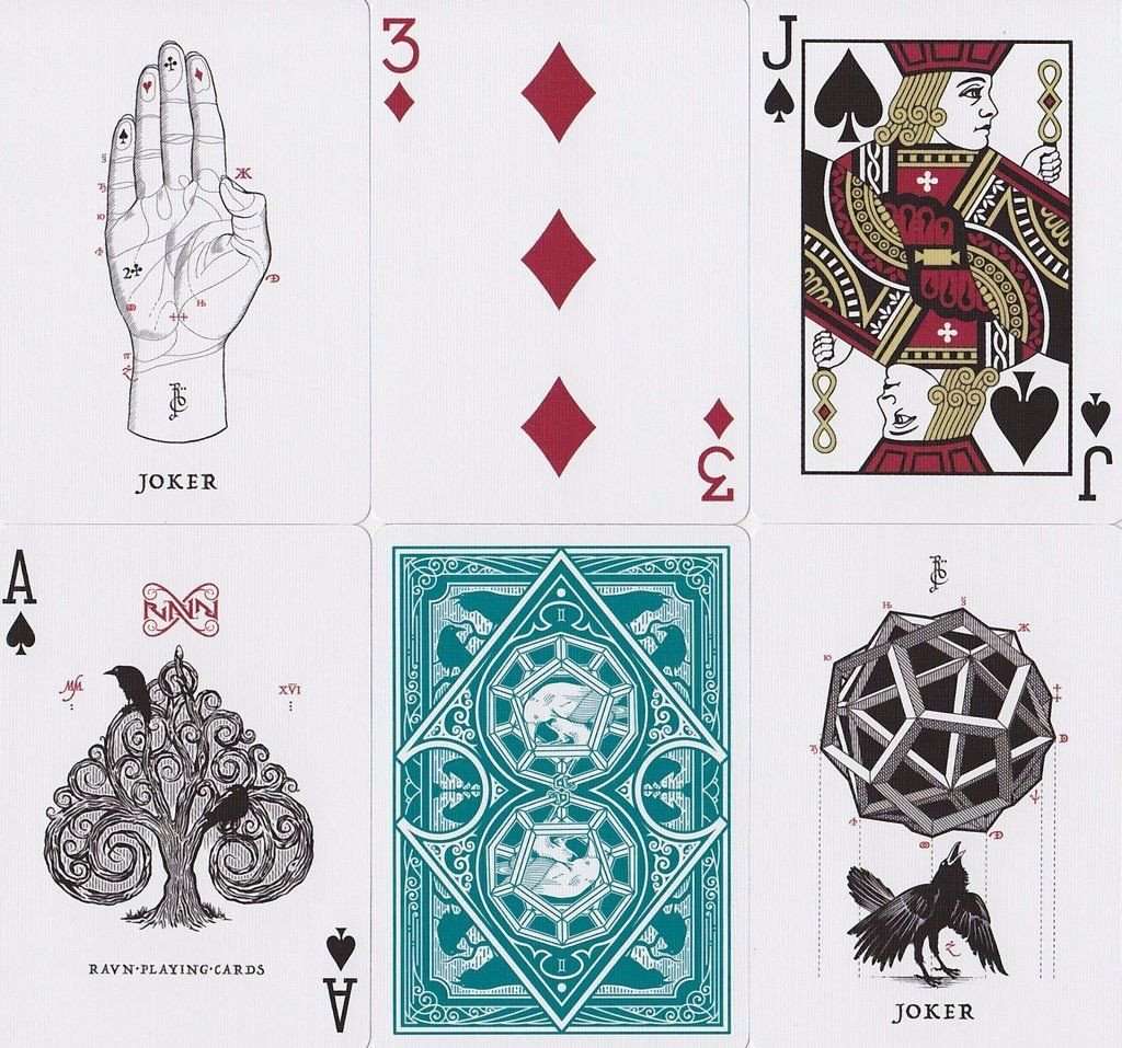 Ravn Green Playing Cards Deck USPCC - Image 2