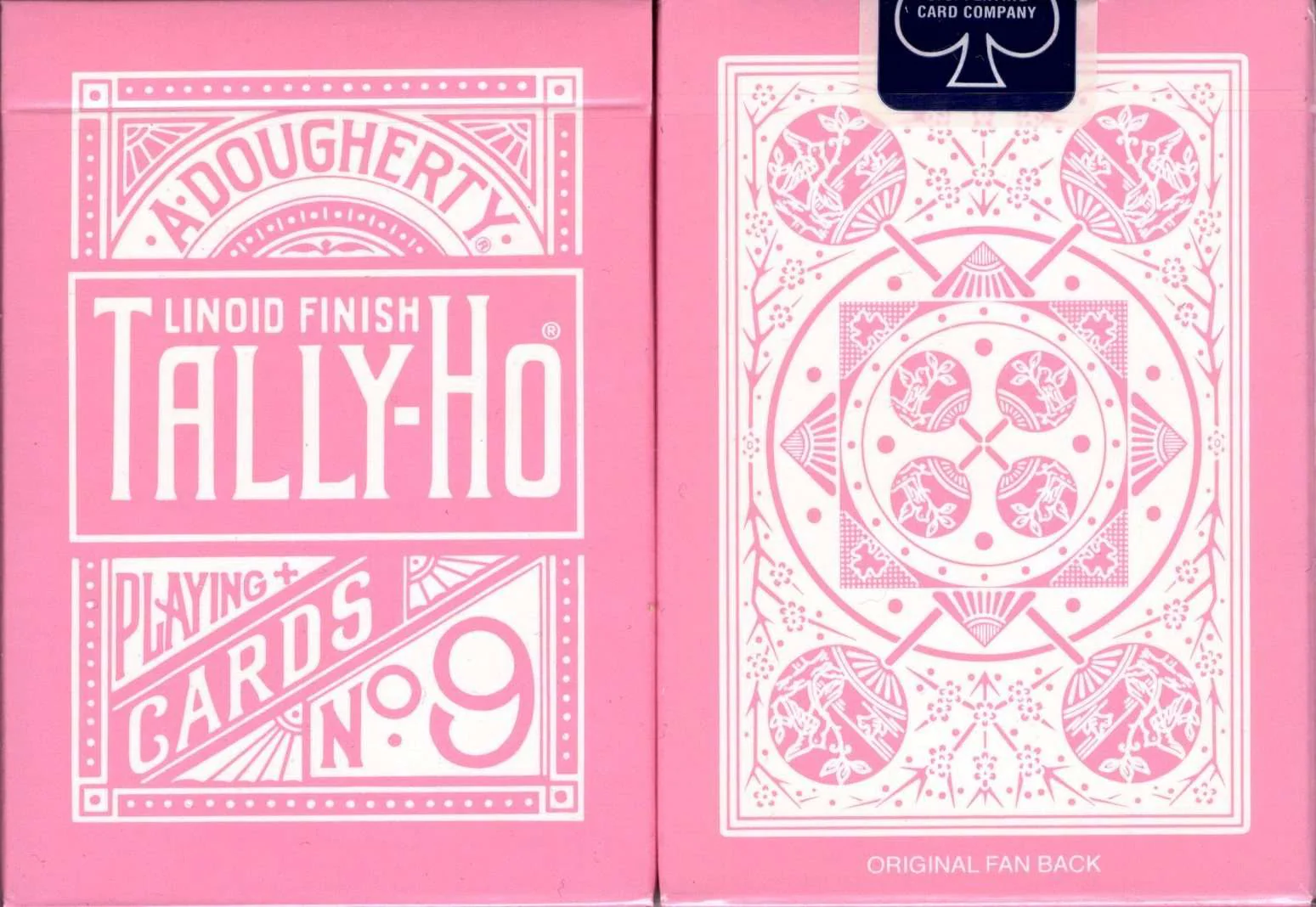 Reverse Fan Pink Back Tally-Ho Playing Cards