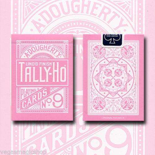 Reverse Fan Pink Back Tally-Ho Playing Cards - Image 2