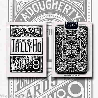 Reverse Fan White Rose Back Tally-Ho Playing Cards Deck