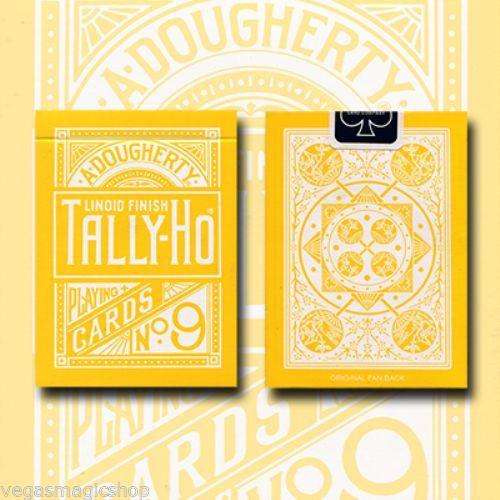 Reverse Fan Back Yellow Tally-Ho Playing Cards - Image 2