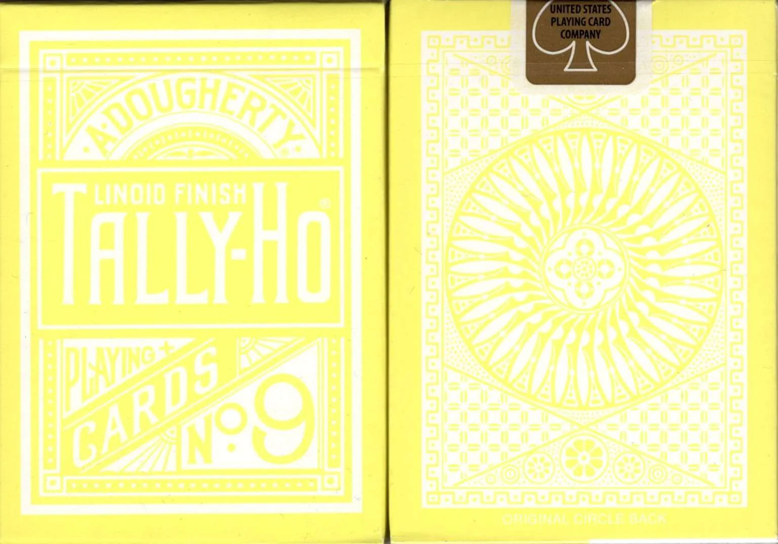 Reverse Yellow Circle Back Tally-Ho Playing Cards