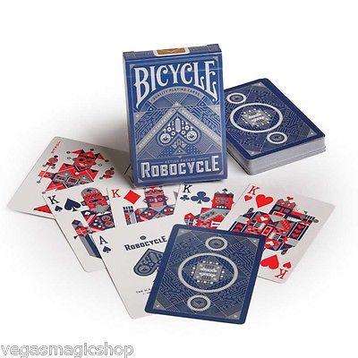 Robocycle 2 Deck Set Blue Black Bicycle Playing Cards - Image 2