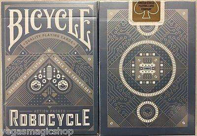 Robocycle Blue Bicycle Playing Cards Deck