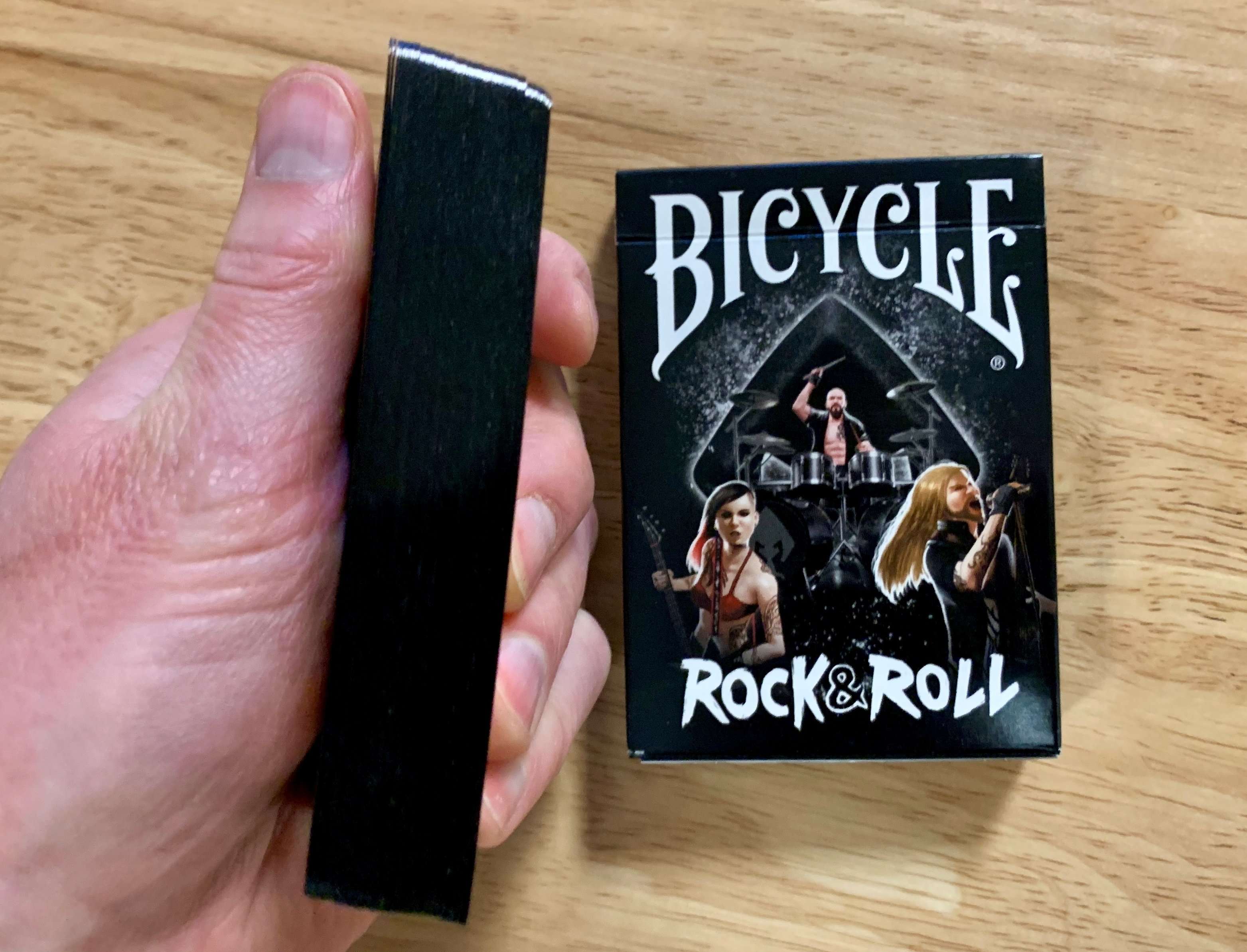Rock & Roll Black Gilded Bicycle Playing Cards - Image 2