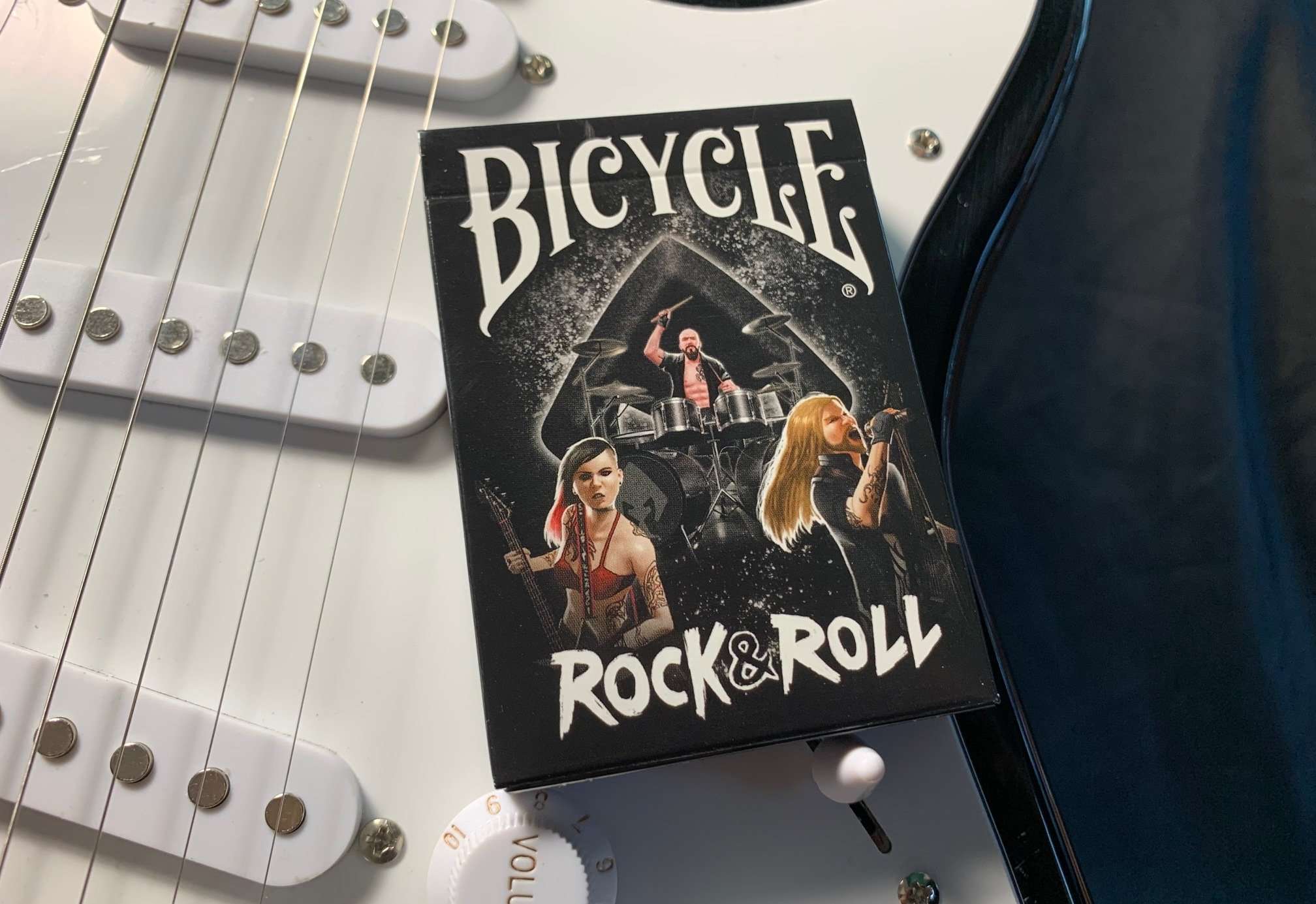 Rock & Roll Black Gilded Bicycle Playing Cards - Image 3