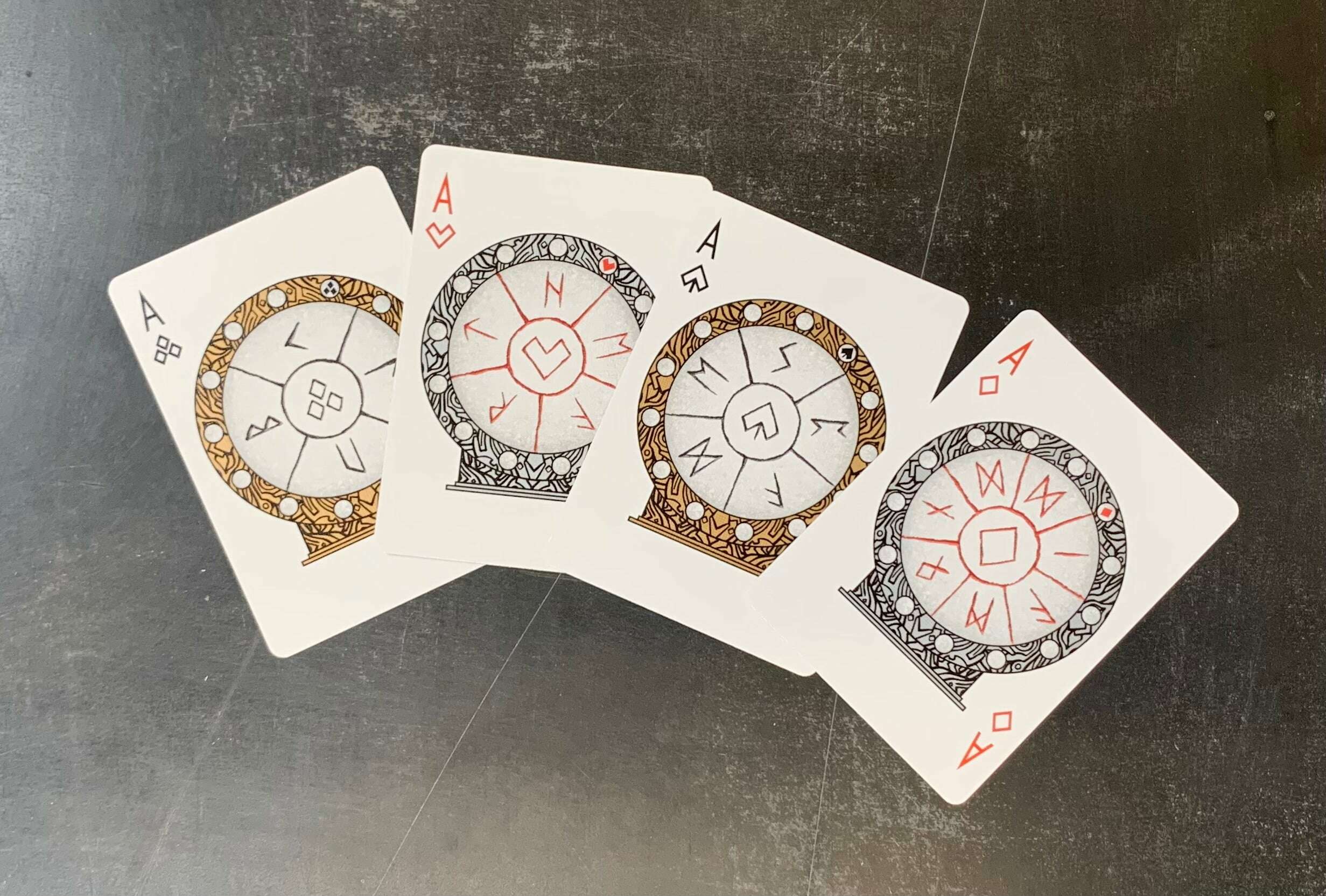 Runes v2 Gilded Bicycle Playing Cards - Image 7
