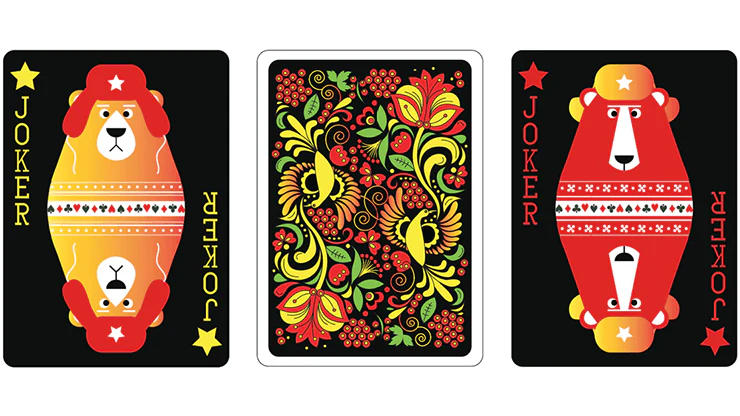 Russian Folk Art Limited Edition Black Playing Cards USPCC - Image 6