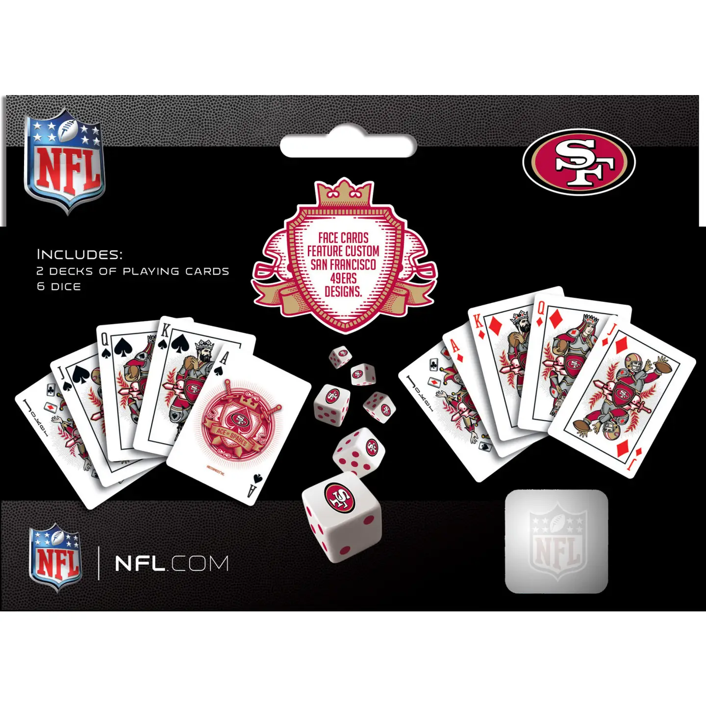 San Francisco 49ers - 2-Pack Playing Cards & Dice Set by Masterpieces - Image 2
