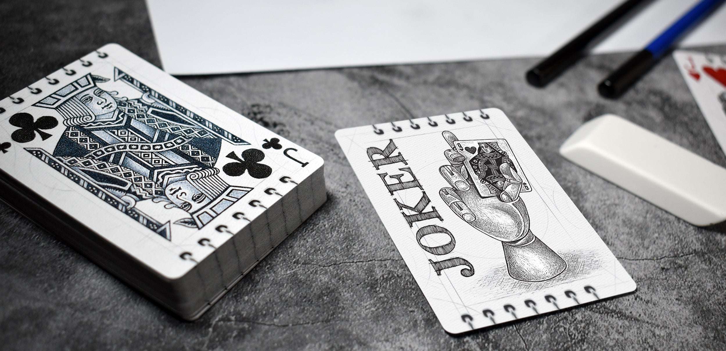 Sketch Bicycle Playing Cards - Image 5