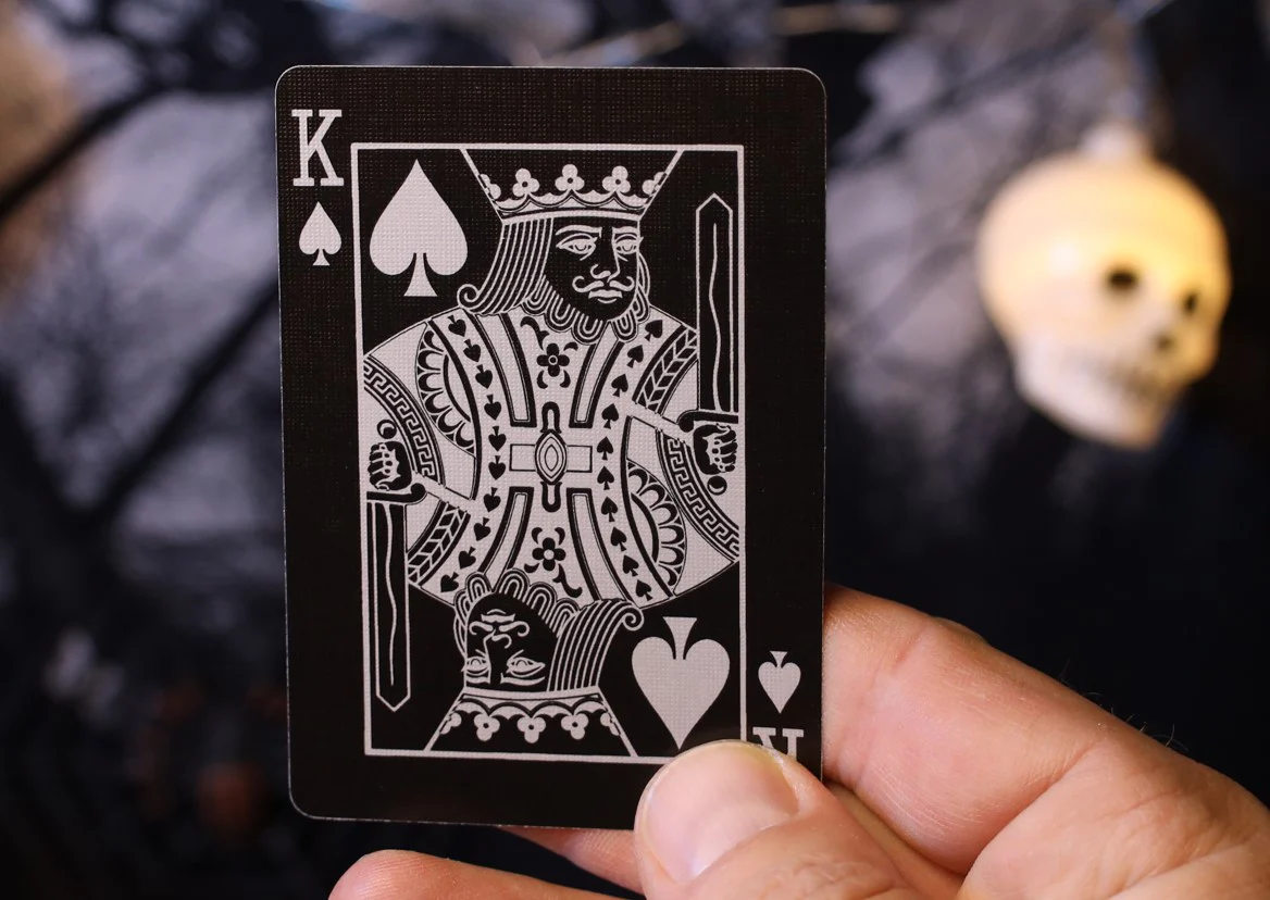 Skull Metallic Silver Bicycle Playing Cards - Image 4