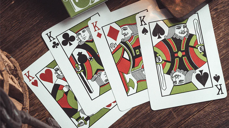 Smoke & Mirrors v8 Green Playing Cards USPCC - Image 4
