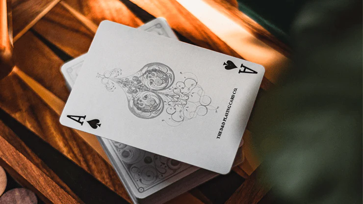 Smoke & Mirrors v8 Silver Deluxe Playing Cards USPCC - Image 3