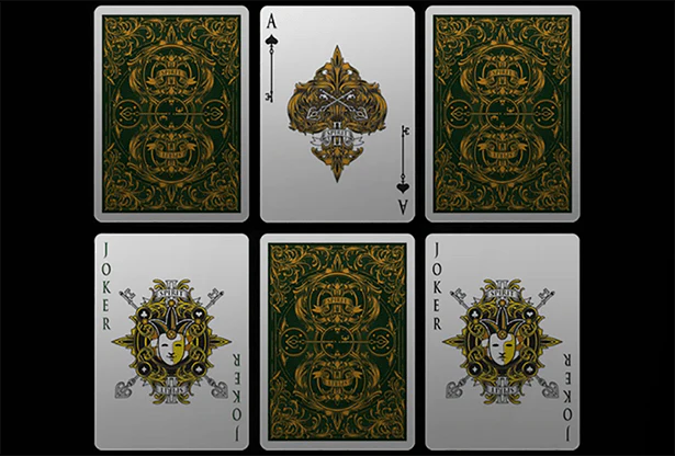 Spirit II Green Gold Gilded Playing Cards USPCC - Image 3