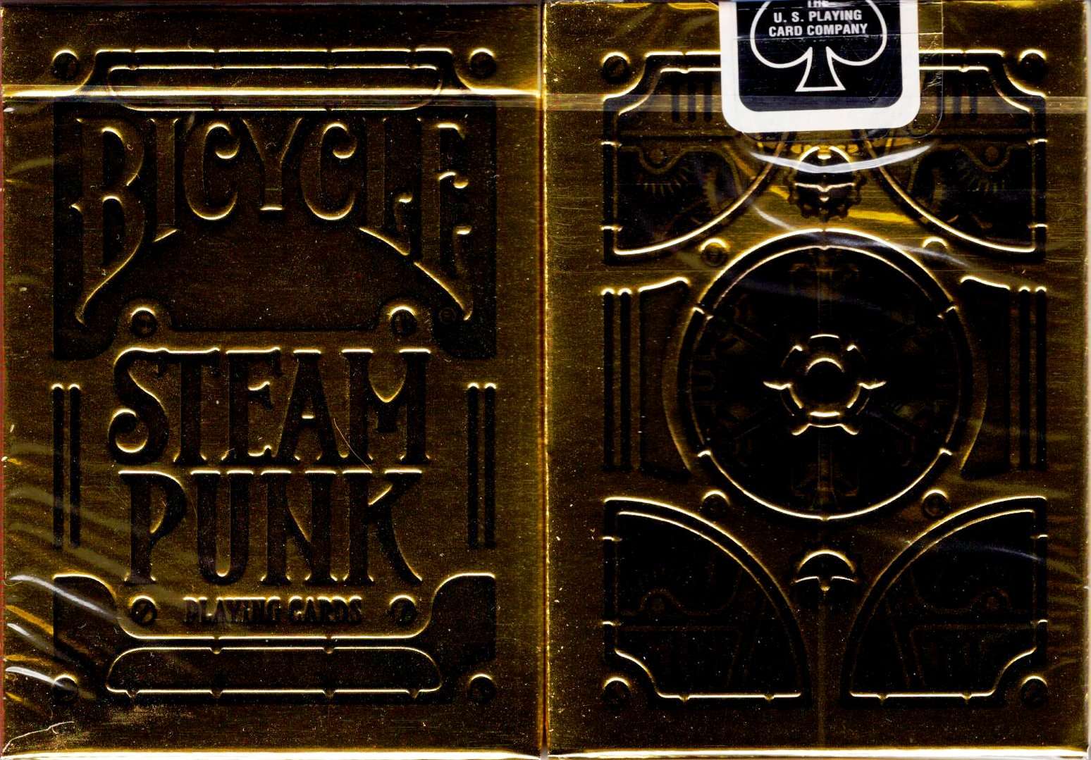 Steampunk Gold Bicycle Playing Cards