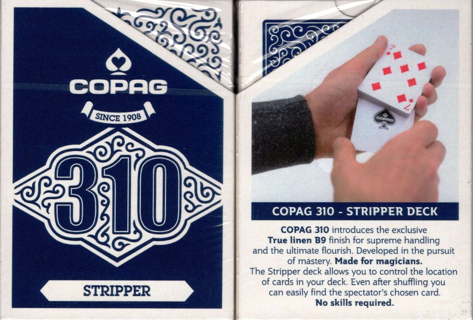 Stripper COPAG 310 Blue Playing Cards Cartamundi