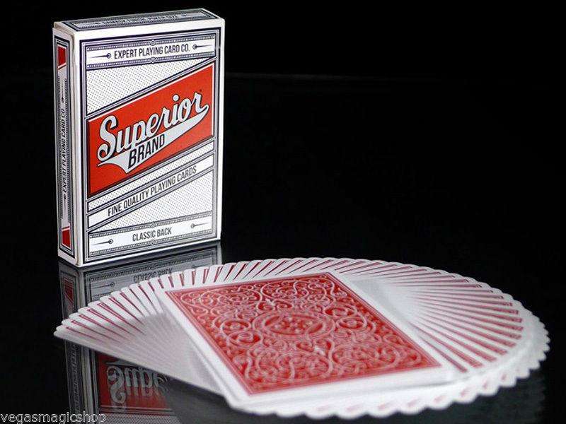 Superior Brand Red Classic Back Readers Playing Cards Deck EPCC - Image 8