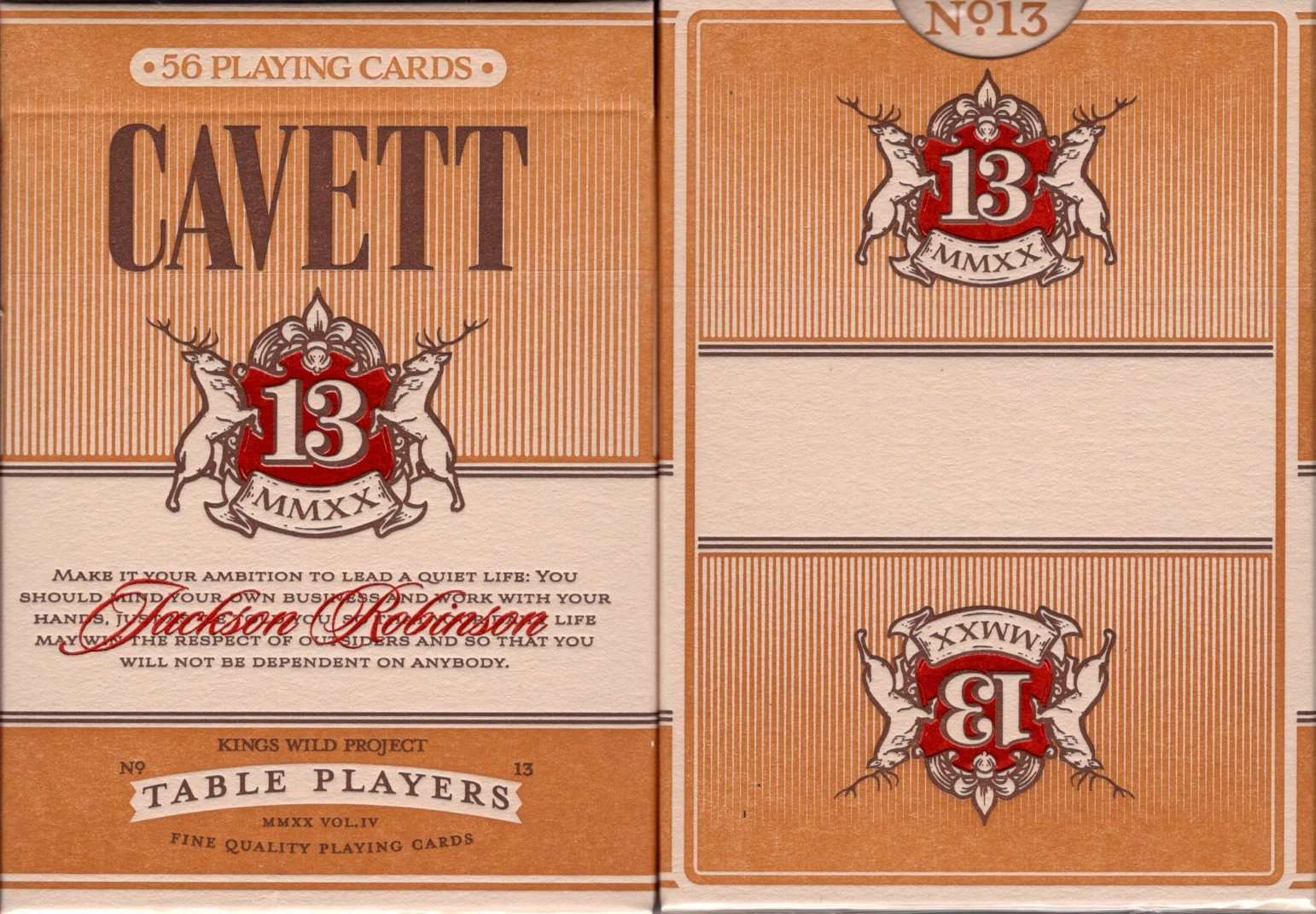 Table Players No. 13 v4 Cavett Playing Cards by Kings Wild Project