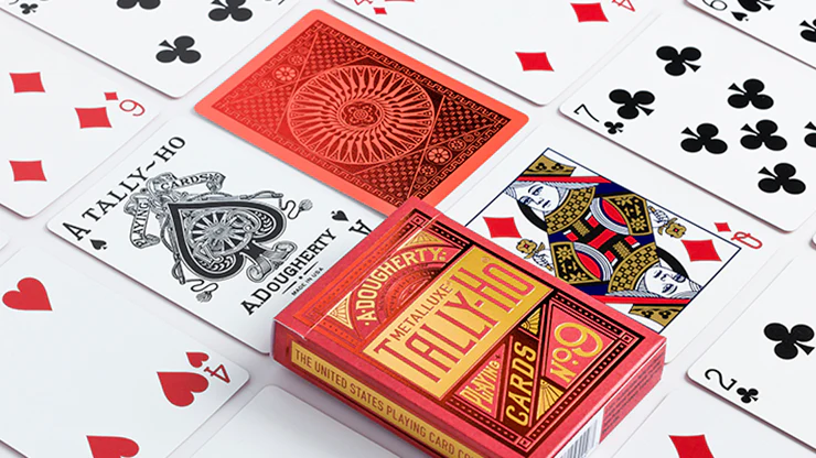 Tally-Ho MetalLuxe Red Playing Cards - Image 4