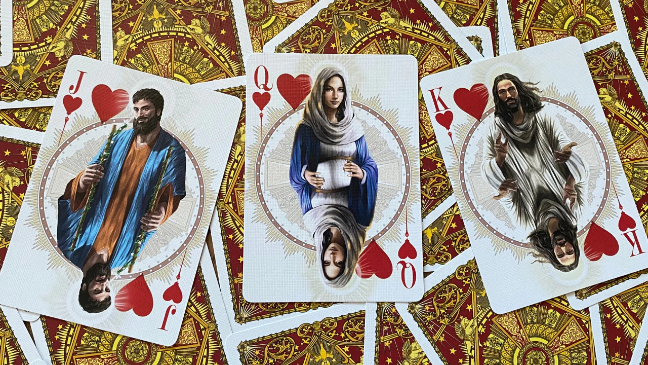 Testament Classic Antique Gold Gilded Playing Cards USPCC - Image 7