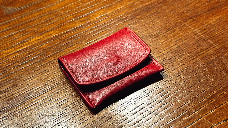 The Cowhide Coin Wallet by Bacon Magic - Red - Image 2