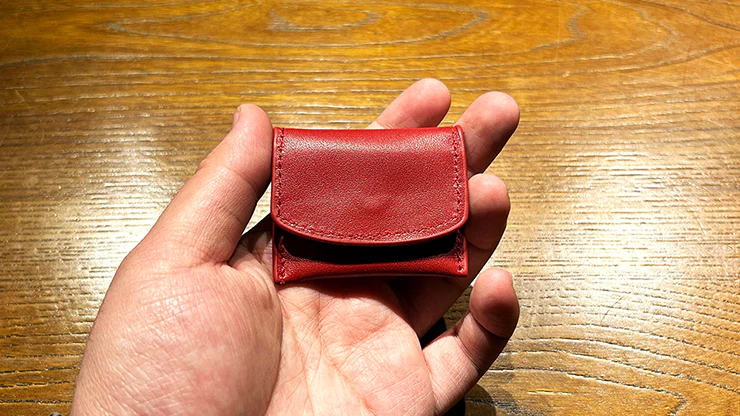 The Cowhide Coin Wallet by Bacon Magic - Red - Image 4